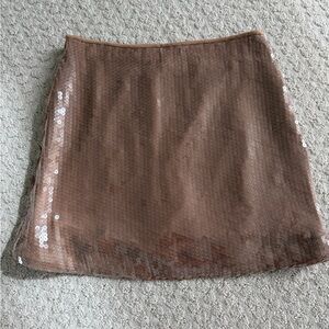 Abercrombie brown sequin skort XS